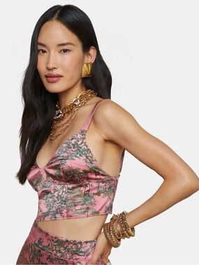 L'AGENCE
KANATA SILK BRALETTE TOP KESI PRINT